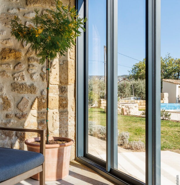 Rénovation d'un coulissant en aluminium à Saint Clément de Rivière