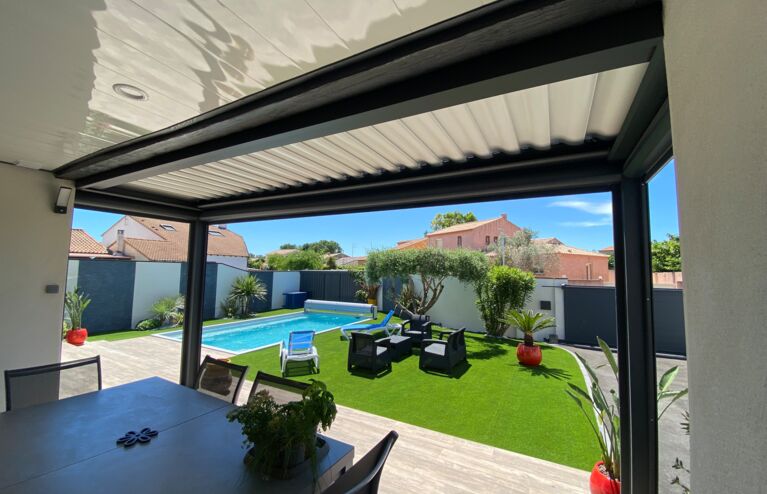 Pergola vue d'intérieur Montpellier